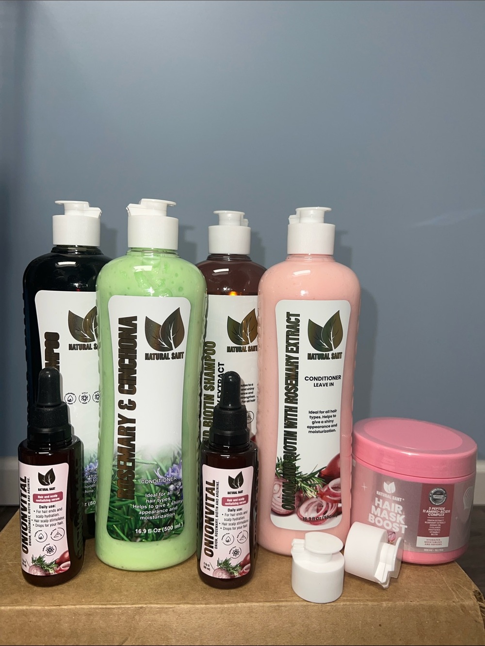 Natural Sant hair care set - Rosemary & Cinchona plus Onion Biotin with Rosemary